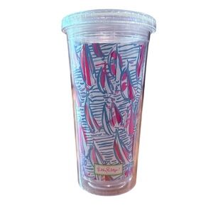 Lilly Pulitzer Tumbler‎ Red Right Return Print Cup